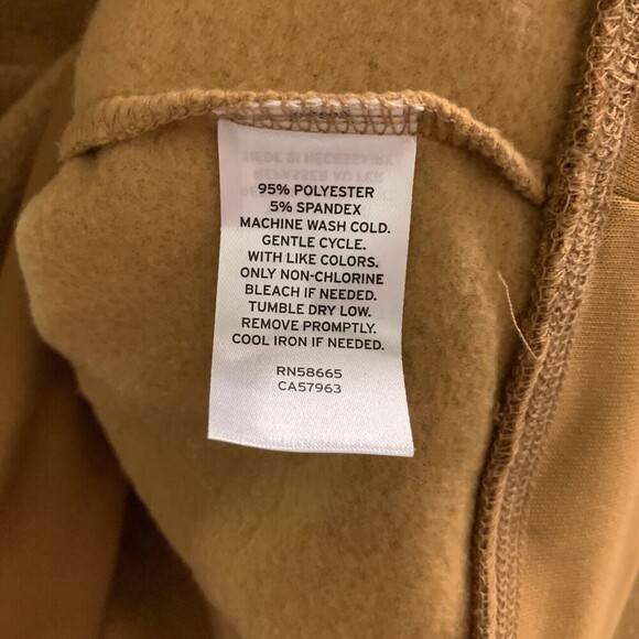 Abound Women's Mock Neck Long Sleeve Fleece Pullover in Tan Dale Size M - Picture 6 of 12